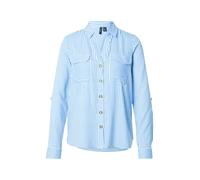 VERO MODA Chemisier 'VMBumpy' bleu ciel / blanc, Taille S