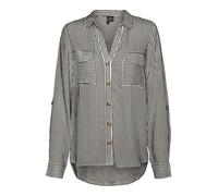 VERO MODA Chemisier 'VMBumpy' chocolat / blanc, Taille S