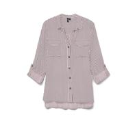 Vero Moda Chemisier Vmbumpy L/S pour Femme New Noos, Blanc/Rayures : Rose nostalgique, XXL