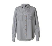 VERO MODA Chemisier 'VMBumpy' noir / blanc, Taille L