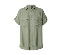 Vero Moda Vmbumpy S/S Shirt WVN GA Noos Chemisier à Manches Courtes pour Femme, Vert, L