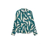 VERO MODA Chemisier 'VMCINDY REGINA' mastic / jade / noir / blanc, Taille XS