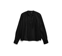 VERO MODA Neck Top Vmfanni Ls WVN GA Noos Haut à col en V, Noir, L Femmes