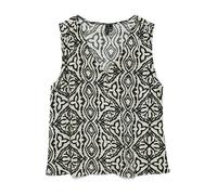 VERO MODA Chemisier 'VMMENNY' beige / crème / noir, Taille S