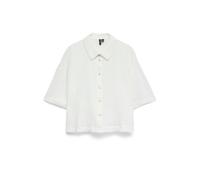 Vero Moda Vmnatali SS Crop Shirt WVN Noos, Blanche-Neige, S Femmes