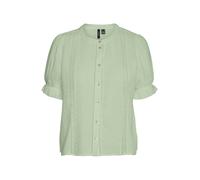 Vero Moda Natali 2/4 Lace Short Sleeve Blouse Vert XL Femme