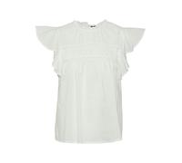 Vero Moda Haut VMTRINE en dentelle manches courtes blanc L