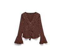 VERO MODA Chemisier 'VMWillow' marron / blanc, Taille XL
