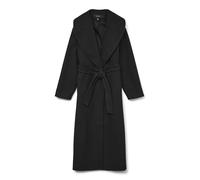 VERO MODA Coat Vmanne Bergen Xtra GA LCS Manteau Long, Noir, M Femmes