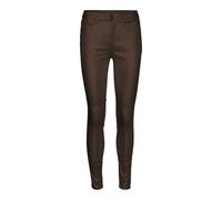 VERO MODA Coated Pants Vmflash Mr Pantalon Skinny Enduit Noos, Gâteau au Chocolat, L / 34L Femmes