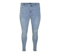 VERO MODA CURVE Vmphia HR Skinny J Gu3162 Curve Noos, Bleu Jeans Clair, 50W x 32L Femme