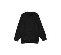 VERO MODA CURVE Neck Button Vmcboom Ls Cardigan à col en V avec Bouton G Cur, Noir, L Femme