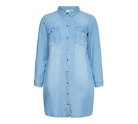 VERO MODA CURVE Robe Courte Vmsila Ls Mix GA Curve Noos, Bleu Jeans Clair, 50