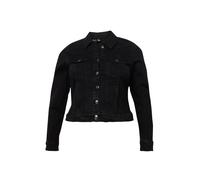 VERO MODA CURVE Vmruna Ls Slim DNM Jck Mix GA Cur Noos Blouson en Jean, Noir, 48 EU Femme