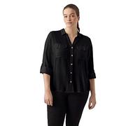 VERO MODA CURVE Vmbumpy T-Shirt New Curve Noos L/S Blouse, Noir, 50 Grande Taille Femme