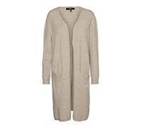 VERO MODA CURVE VMDOFFY LS Long Open Cardi GA Noos CUR Cardigan, Sepia Tint/Detail:Melange, 48/50 Femme