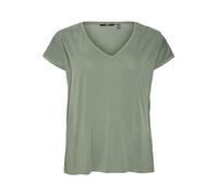 VERO MODA CURVE Vmfilli SS T-Shirt à col en V GA Curve Top, Laurel Wreath, M Femme