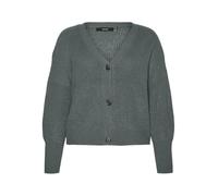 VERO MODA CURVE Vmlea Noos Cur Cardigan à col en V et Poignets, Vert foncé, XL Femme