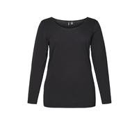 Vero Moda Curve VMPAXI LS Soft U-Neck - S Curve Noos, Col en U Femme, Black, L-48/50
