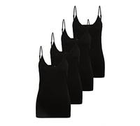 VERO MODA Débardeur Vmmaxi My Soft V Singlet Noos pour Femme, Noir (4 x Noir), M