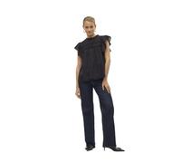 VERO MODA Vmtrine SL Lace Top WVN, Noir, S Femme