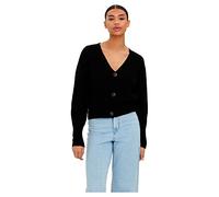 Vero Moda Femme Cardigan Vmlea Ls V-neck Cuff Cardigan Noos, Noir1, XS