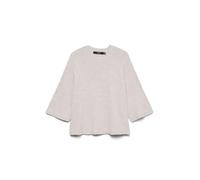 VERO MODA Femme O-Neck Pullover Vmlefile Noos Pull À Col Rond 3/4, Pumice Stone, M EU