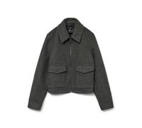 Vero Moda Femme Short Jacket Vmsafir GA Noos Veste Courte, Gris Foncé Mélangé, S EU