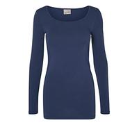 Vero Moda Femme T-shirt Vmmaxi My Ls Soft Long U-neck Noos, Bleu (Black Iris), XXL