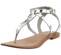 Vero Moda Femme Vmanneli Leather Sandal Strappy, Gris (Silver), 40 EU