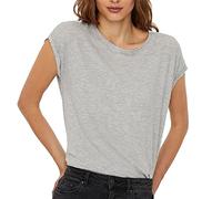 Vero Moda Femme Vmava Plain Top Ga Noos blouse, Gris (Light Grey Melange Light Grey Melange), S EU