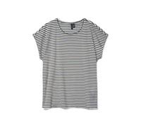 Vero Moda T-Shirt à Rayures pour Femme Vmava Uni, Bleu/Rayures : immaculé, XL
