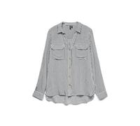 Vero Moda Femme Vmbumpy L/S Shirt New Noos Chemisiers & Tuniques pour, Snow White/Stripes:India Ink, S EU