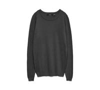 Vero Moda Femme Vmcare Structure O-neck Blouse Noos Pull, Gris (Dark Grey Melange Dark Grey Melange), XL EU