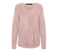 Vero Moda Femme Vmcrewlefile Ls V-Neck Blouse Noos Sweater, Couleur : Rose Sépia, M EU