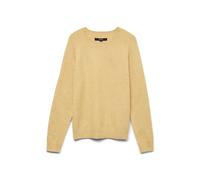 Vero Moda Femme Vmdoffy Blouse Col Rond GA Noos Pull en Tricot, Golden Spice/Détails : Chiné, M EU