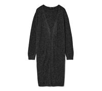 Vero Moda Femme Vmdoffy Long Open Cardigan Ga Noos Gilet, Noir (Black Melange), M EU