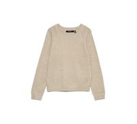 Vero Moda Femme Vmdoffyshine Blouse À Col Rond Rep Noos Pull en Tricot, Silver Mink/Détail : W. Lurex Doré, L EU