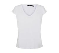 VERO MODA Femme Vmfilli V-Cou Thé GA Noos T-Shirt, Blanc Éclatant., XL EU