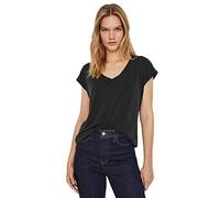 VERO MODA Vmfilli SS T-Shirt col en V pour Femme - Noir - S