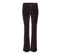VERO MODA VMFLASH Mr Flared Corduroy Pants, Gâteau Chocolat, 28W x 32L