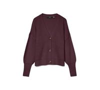 Vero Moda Femme Vmlea Ls V-Neck Cuff Noos Cardigan, Winetasting, XL EU