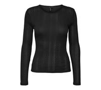 VERO MODA Femme Vmlisa Top JRS Noos T-Shirt Manches Longues, Noir, S EU
