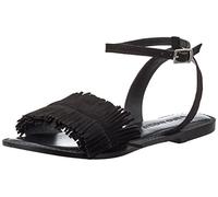 Vero Moda Femme Vmluca Leather Sandal Strappy, Noir (Black), 38 EU
