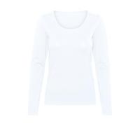 VERO MODA Vmlulu Ls JRS GA Noos Haut à col en U T-Shirt Manches Longues, Blanc éclatant, M Femmes