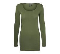 Vero Moda Femme Vmmaxi My Ls Soft Long U-Neck Ga Noos T-shirt à manches longues, Vert (olivine), S