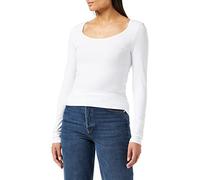 Vero Moda Femme Vmmaxi My Soft Short U-neck Ga T Shirt Manches Longues, Blanc (Bright White Bright White), L EU