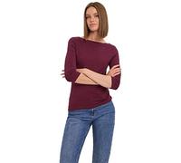 VERO MODA Femme Vmpanda 3/4 Top JRS Noos T-Shirt Manches Longues, Vin, L EU