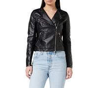 Vero Moda Femme Vmria Fav Short Faux Jacket Noos Blouson, Noir (Black Black), S EU