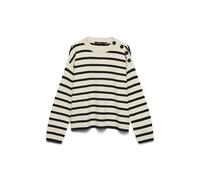 VERO MODA Femme Vmsaba Ls Pull Col Rond À Boutons GA Noos Sweater, Birch, M EU